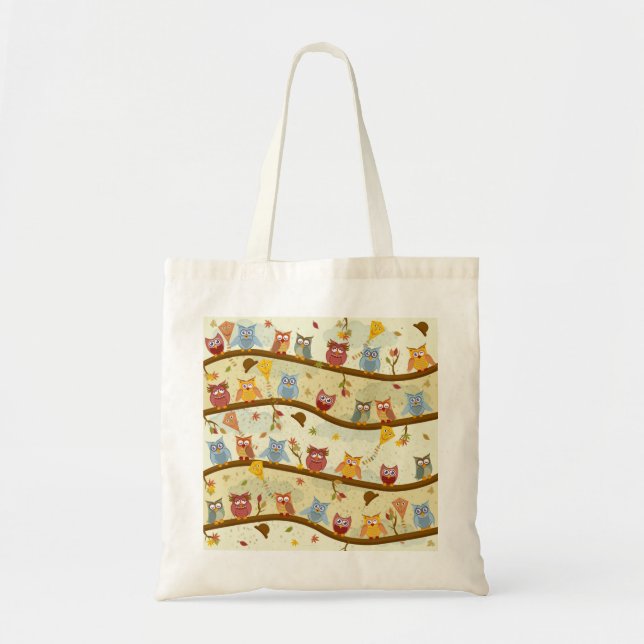 autumn owls tote bag (Front)