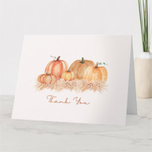 Autumn Pampas Grass Thank You Card   Neutral Boho