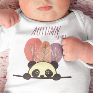 Autumn Panda Baby Bodysuit