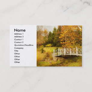 Autumn - Paradise bridge Business Card