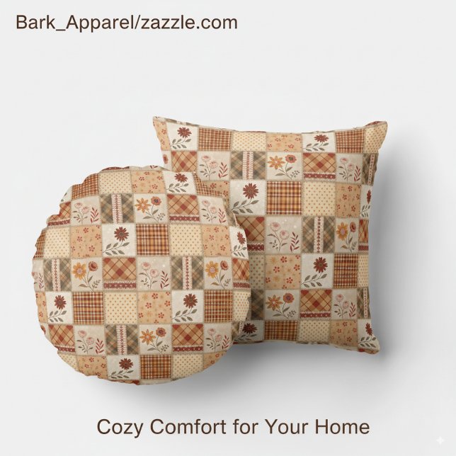 Autumn Patchwork Floral Duvet Cover &  Throw Pillow (Creator Uploaded)