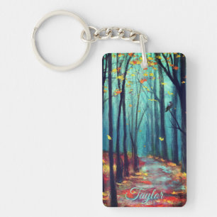 Autumn Path Double-Sided Acrylic Keychain