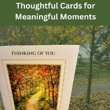 Autumn Path Thinking of You Sympathy Card