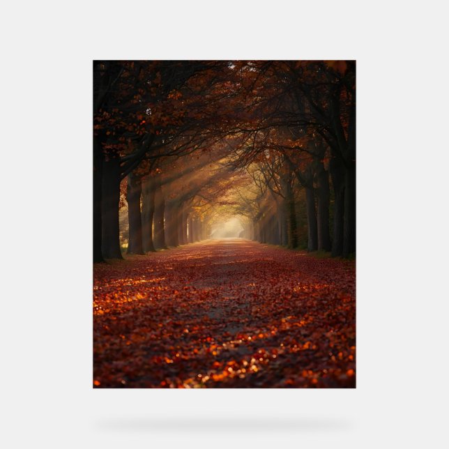 Autumn Pathway – Serene Tree Tunnel Art Print (Recto)