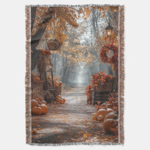 Autumn Pathway Throw Blanket