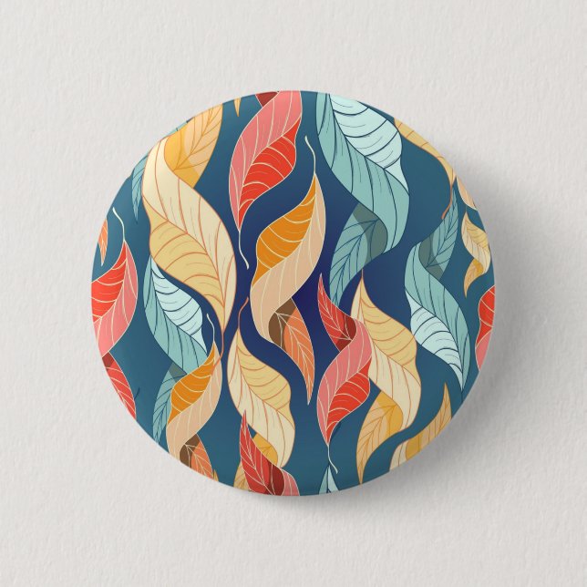 Autumn pattern 2 inch round button (Front)