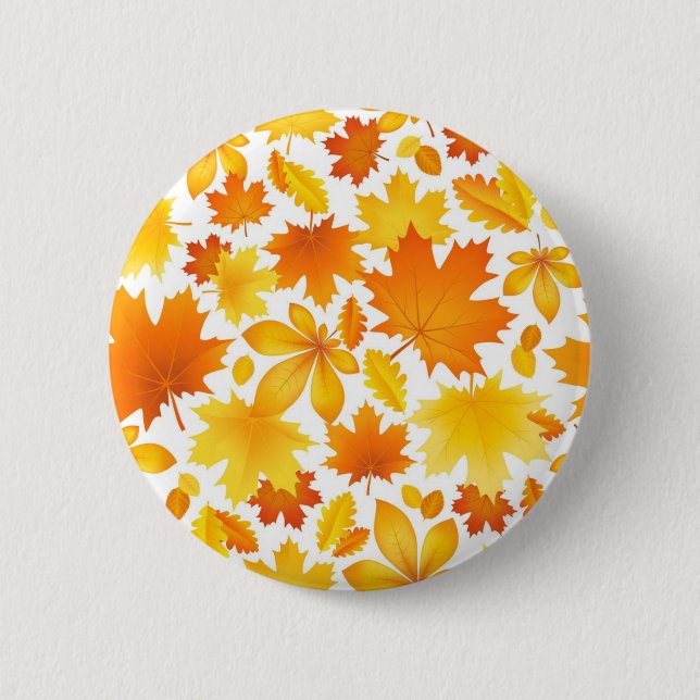 Autumn pattern 2 inch round button (Front)
