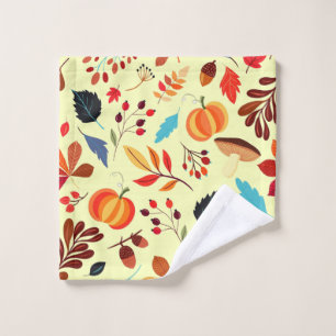 Autumn Pattern Bath Towels - Choose Colour