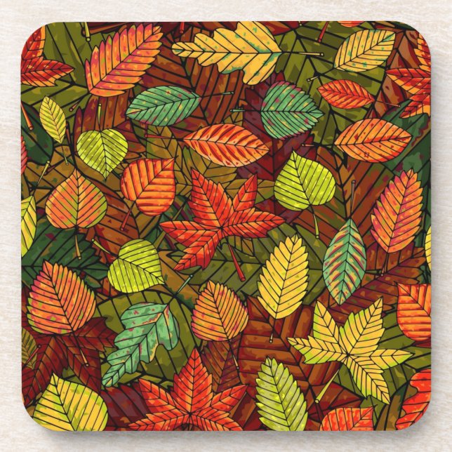 Autumn pattern coaster (Front)
