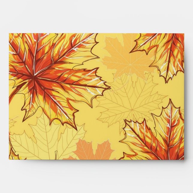 Autumn pattern envelope (Front)