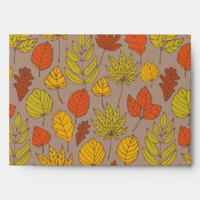 Autumn pattern envelope (Front)
