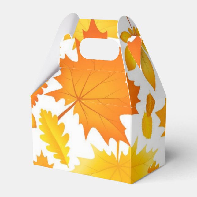 Autumn pattern favor box (Front Side)