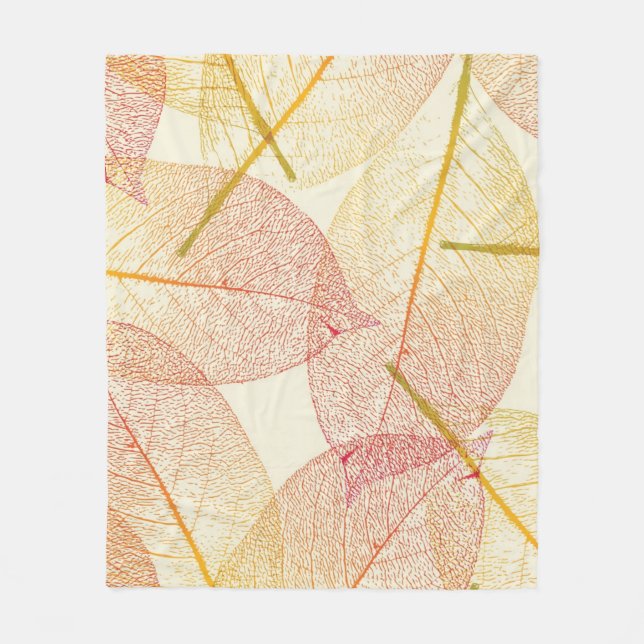 Autumn pattern fleece blanket (Front)