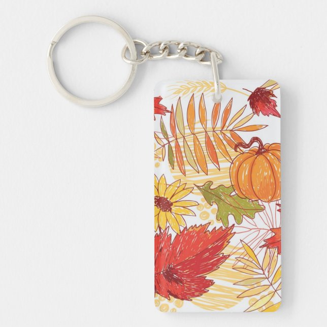 Autumn pattern keychain (Front)