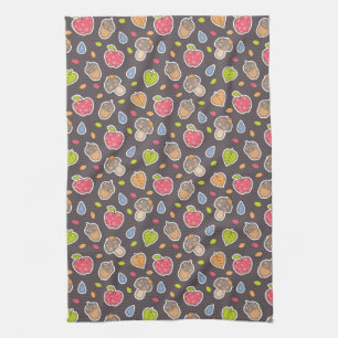 autumn pattern kitchen towel