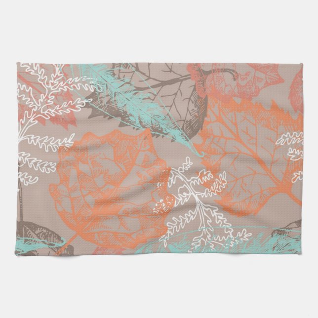 Autumn pattern kitchen towel (Horizontal)