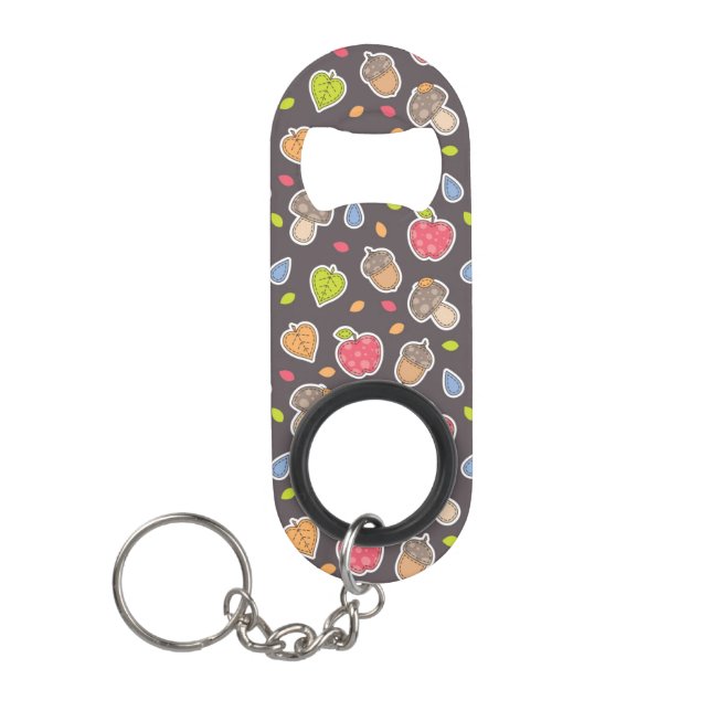 autumn pattern mini bottle opener (Front)