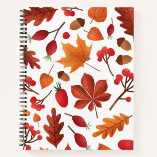 Autumn pattern notebook