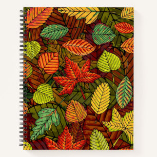 Autumn pattern notebook