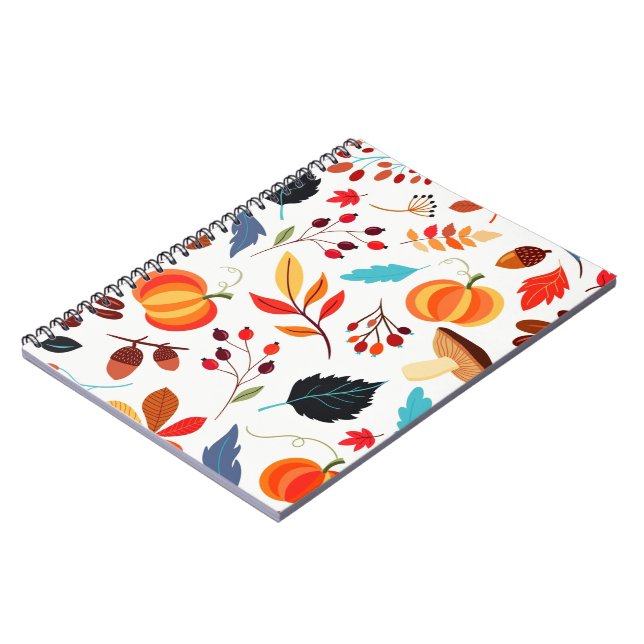 Autumn Pattern Notebook Fall (Left Side)