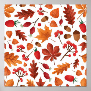 Autumn pattern poster