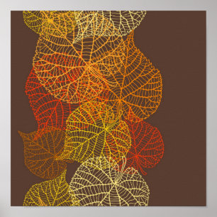 Autumn pattern poster