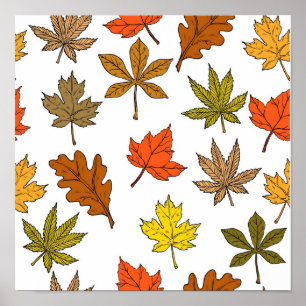 Autumn pattern poster
