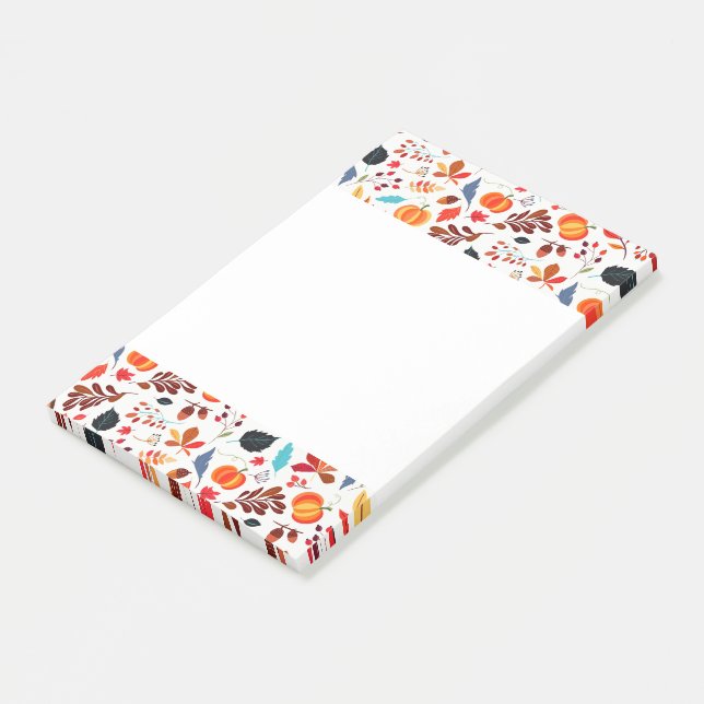 Autumn Pattern Sticky Notes (Angled)