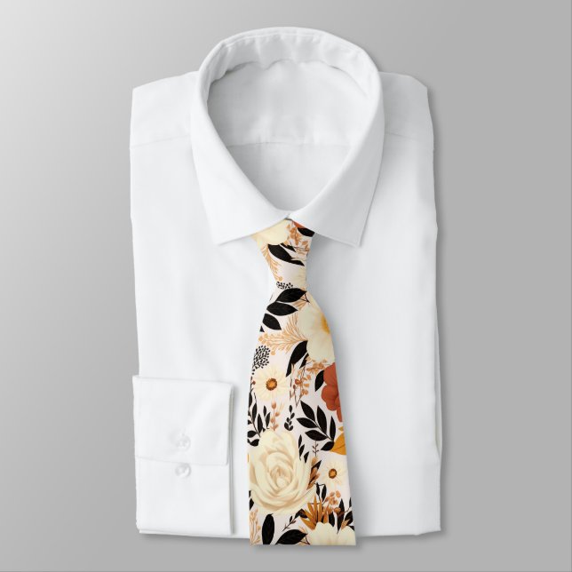Autumn pattern tie (Tied)