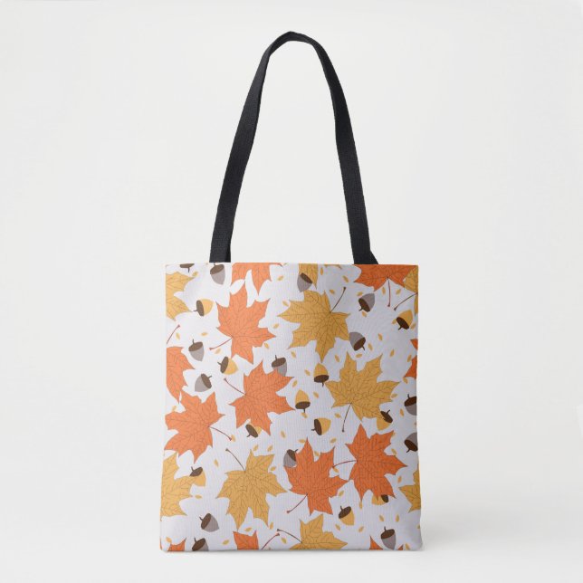 autumn pattern vintage seamless pattern tote bag (Front)