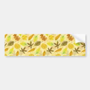 Autumn pattern watercolor 2 bumper sticker