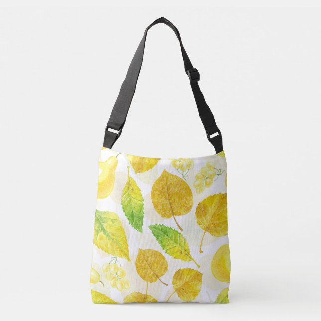 Autumn pattern watercolor crossbody bag (Front)