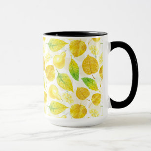 Autumn pattern watercolor mug