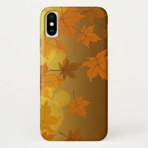 Autumn pattern with falling maple leaves and bokeh Case-Mate iPhone case