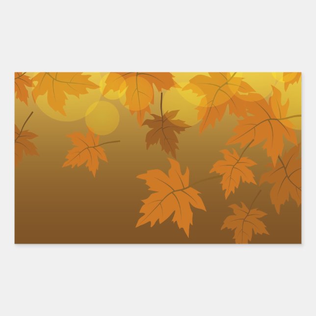 Autumn pattern with falling maple leaves and bokeh sticker (Front)