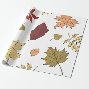 Autumn pattern wrapping paper