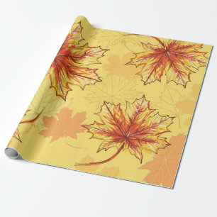 Autumn pattern wrapping paper