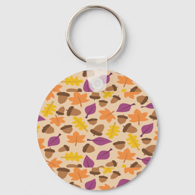 Autumn patterned keychain (Front)