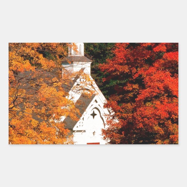 Autumn Peaking Colour Vermont Sticker (Front)