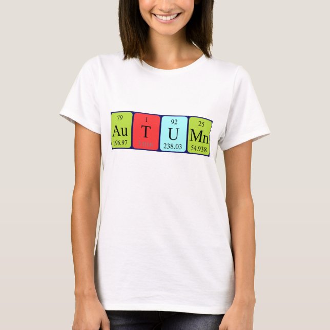 Autumn periodic table name shirt (Front)