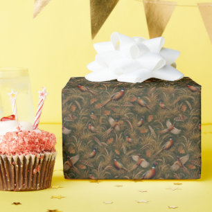 Autumn Pheasant Heritage Wrapping Paper