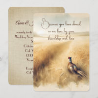Autumn Pheasant Wedding Vow Renewal