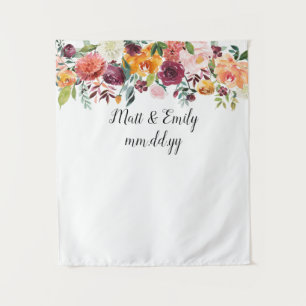 Autumn Photo Booth, Fall Wedding Backdrop Decor Tapestry