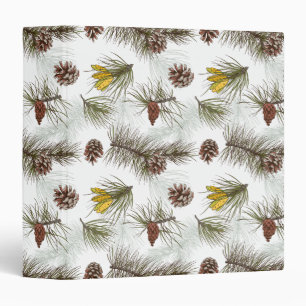 Autumn Pine Cones Binder