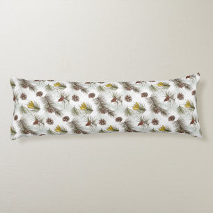 Autumn Pine Cones Body Pillow