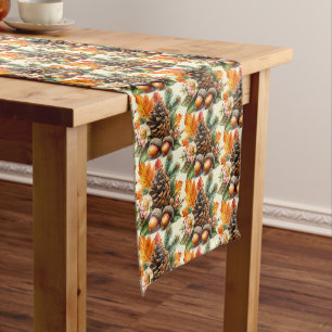 Autumn Pine Floral Medium Table Runner