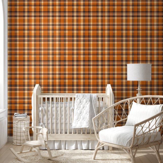 Autumn Plaid Cozy Fall Pattern Design Wallpaper (Kids)