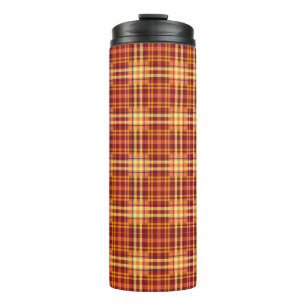 Autumn Plaid Fabric Texture Pattern-52627 Thermal Tumbler