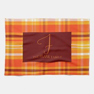 Autumn Plaid Home Decor Fall Season Kitchen Towel