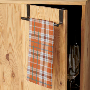 Autumn plaid kitchen towel